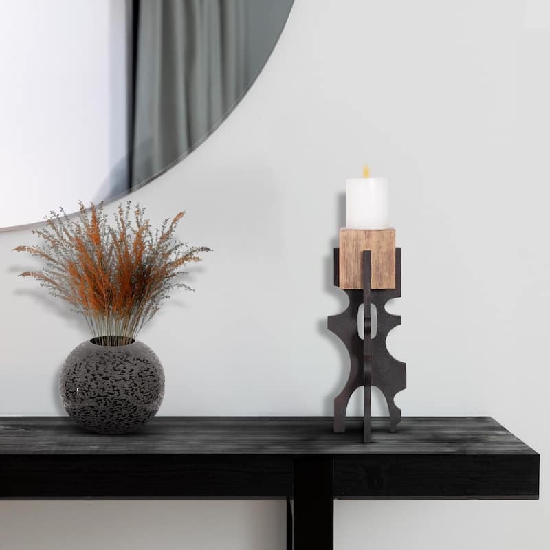 Cade Architectural Pillar Candle Holder- Tall