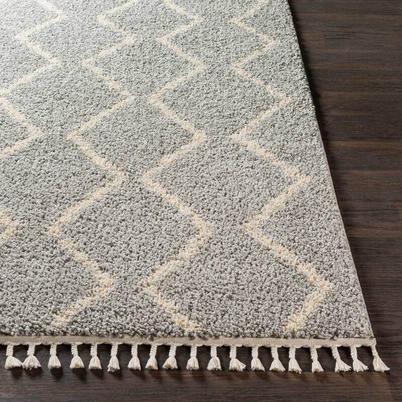 Livabliss Jada Moroccan Stripe Shag Area Rug
