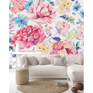 Floral Wallpaper Peel and Stick and Prepasted - Bed Bath & Beyond ...