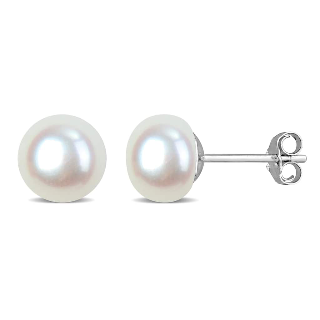 Miadora 8-8.5mm Cultured Freshwater Pearl Stud Earrings in Sterling Silver