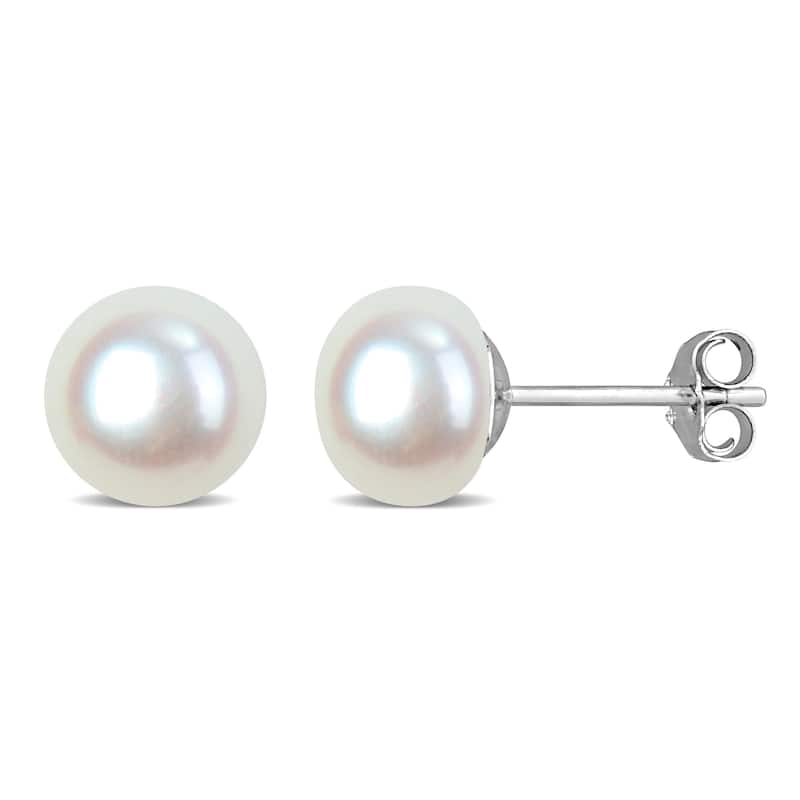 Miadora 8-8.5mm Cultured Freshwater Pearl Stud Earrings in Sterling Silver
