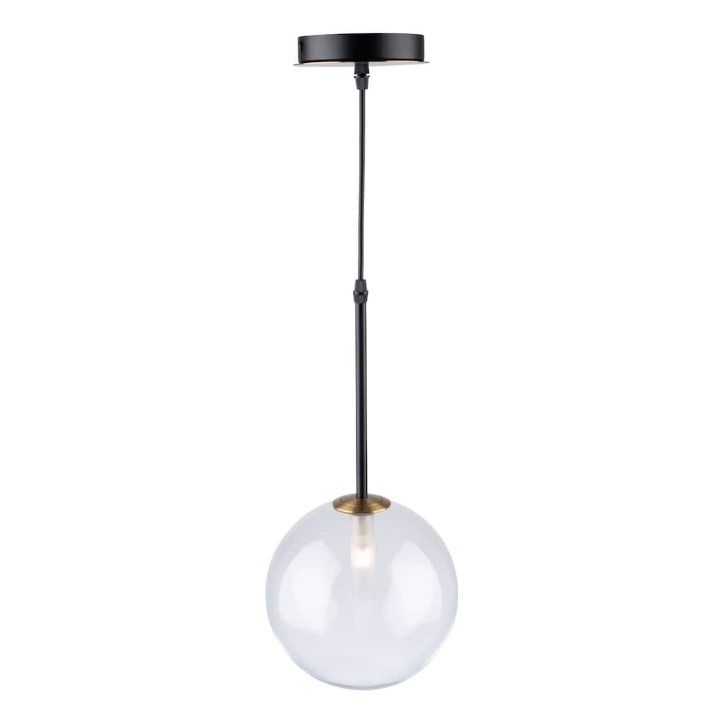 Aurelia Collection 1-Light Pendant, Matte Black & Brass - Matte Black & Brass