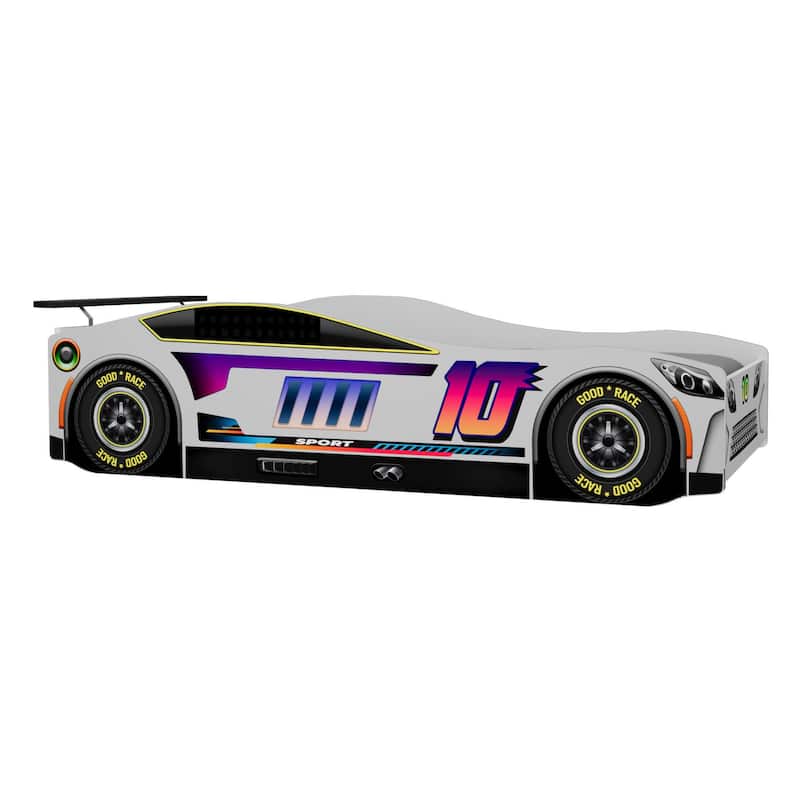 Furniture of America Merlin Modern Race Car-Shaped Twin Bed