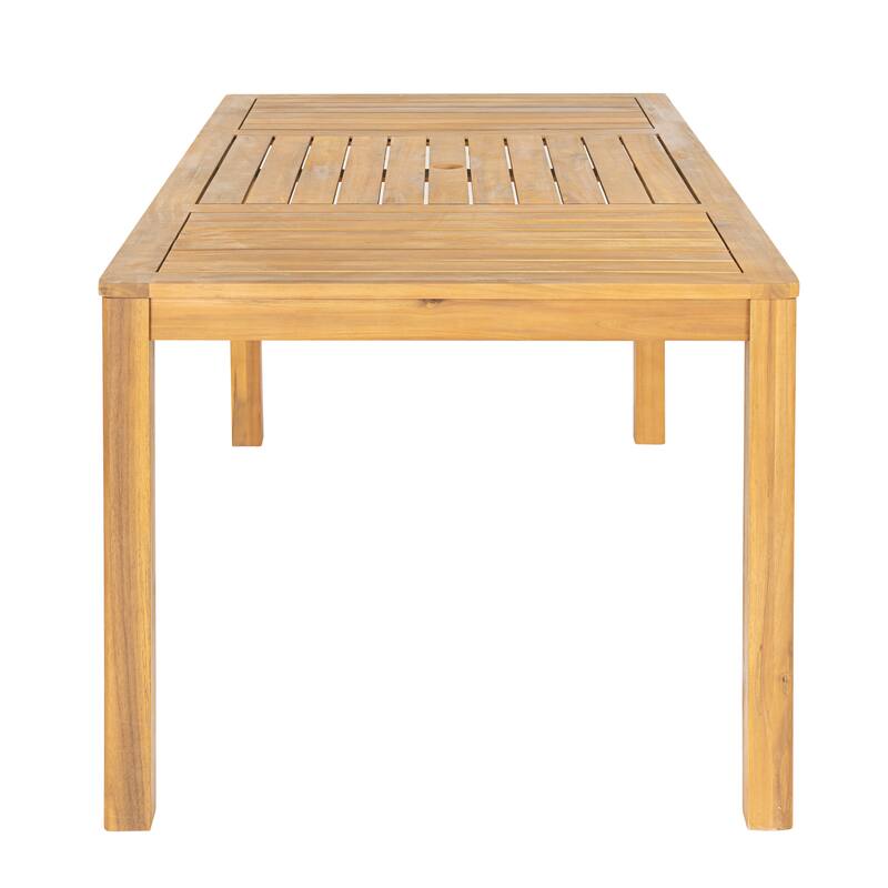 Christopher Knight Home Isolde Acacia Rectangular Dining Table with Umbrella Hole