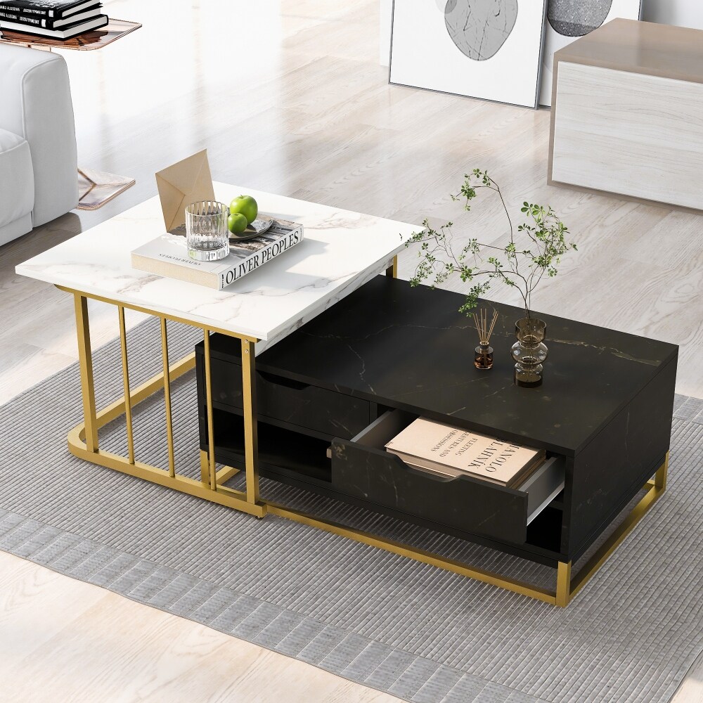 Gold and marble best sale nest of tables