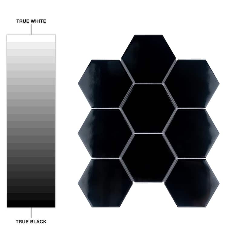 Merola Tile Metro Super Hex Series 10" x 11-1/2" Porcelain Mosaic Tile