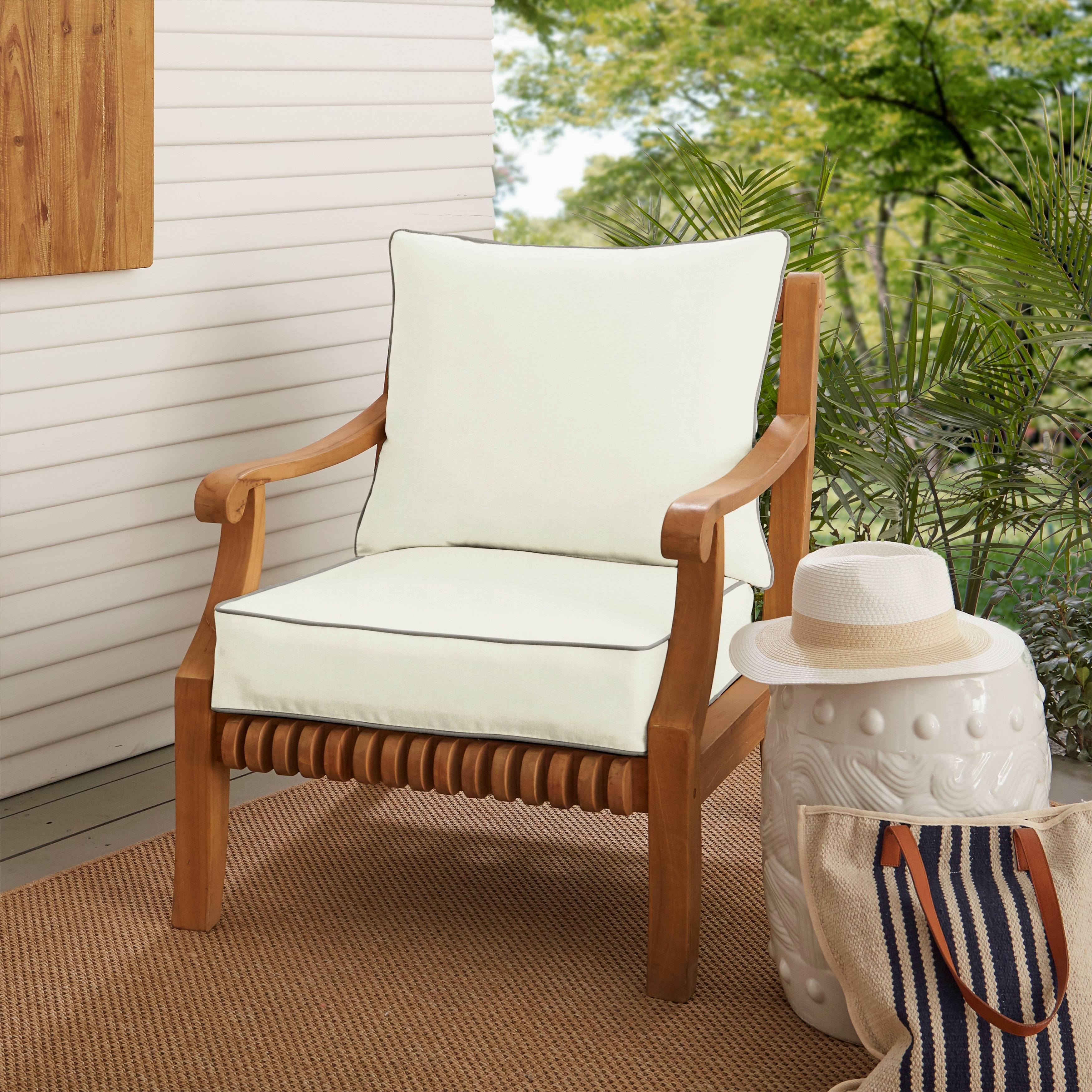 Sunbrella Indoor Outdoor Pillow and Cushion Set 25 x 25 x 5 On Sale Bed Bath Beyond 31285680