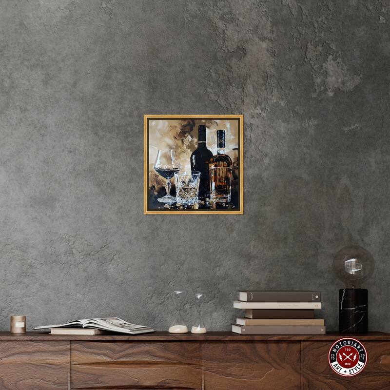 Notoriart His Favorite Drink Framed Bar Cart Art For Men