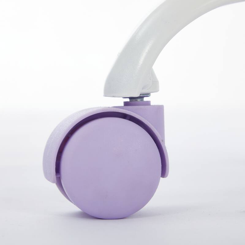 Artificial rabbit hair Home Office Chair Adjustable Swivel Office Chair Dressing Chair with Metal Base, Violet