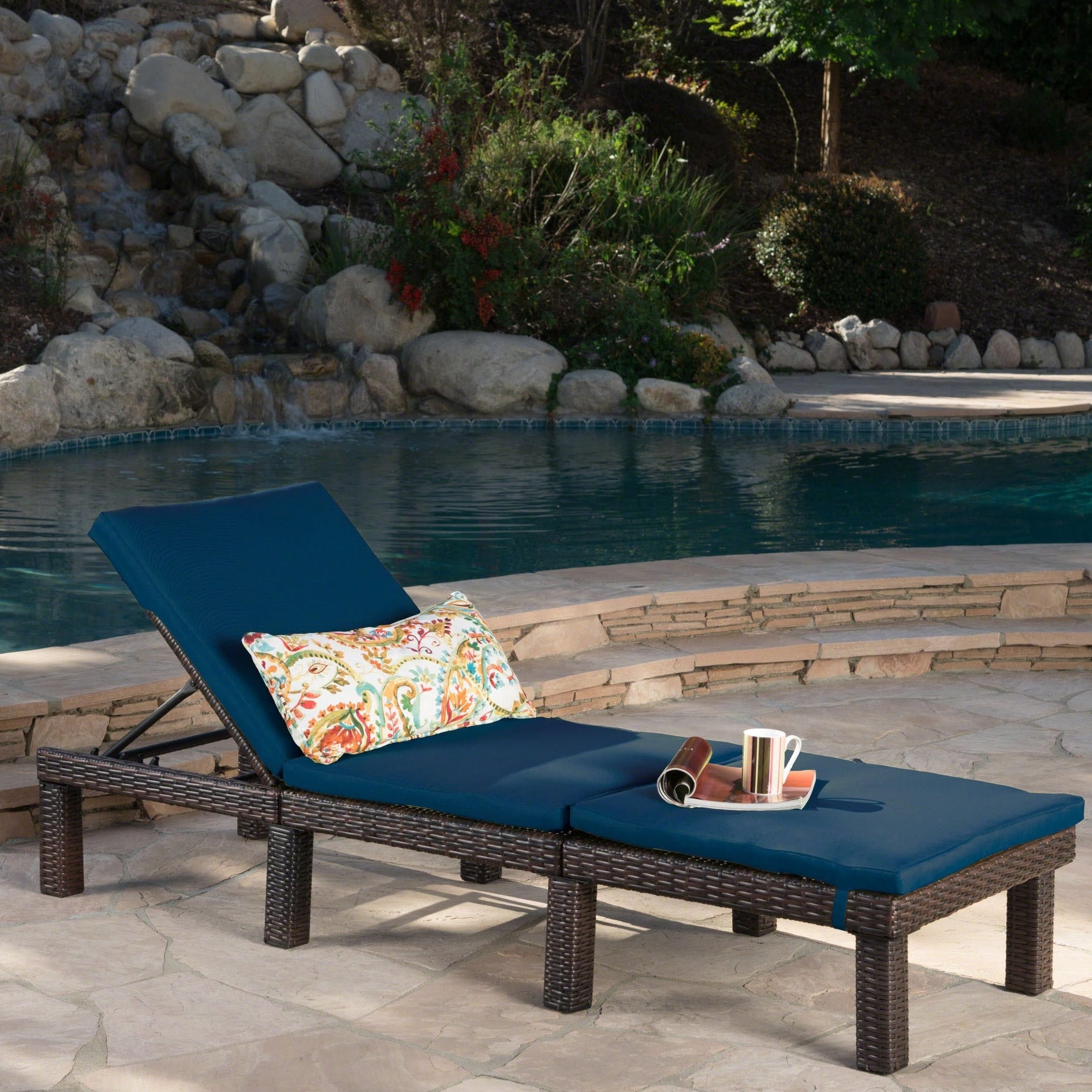 Jamaica Outdoor Chaise Lounge with Cushion by Christopher