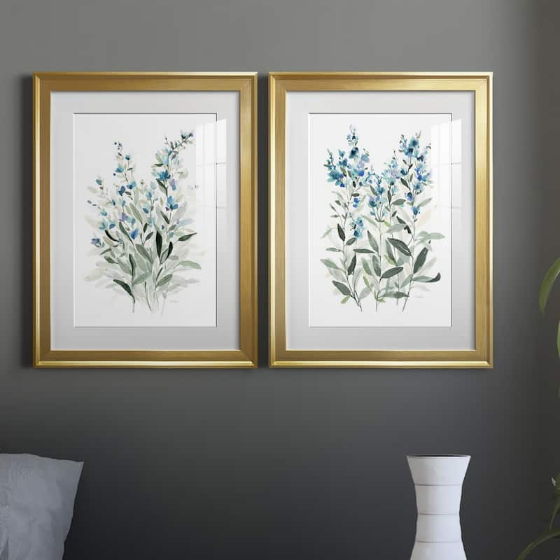 Delicate Blue Botanical I Premium Framed Print - Ready to Hang