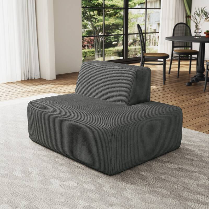 Modern Chaise Lounge Indoor Corduroy Sofa