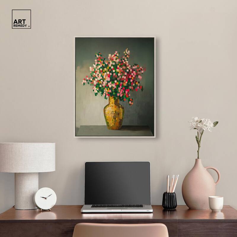 Pixel Bloom I Canvas by Art Remedy