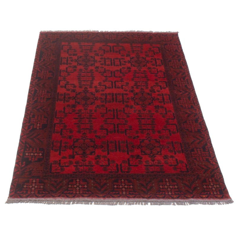 ECARPETGALLERY Hand-knotted Khal Mohammadi Red Wool Rug - 4'0 x 6'0