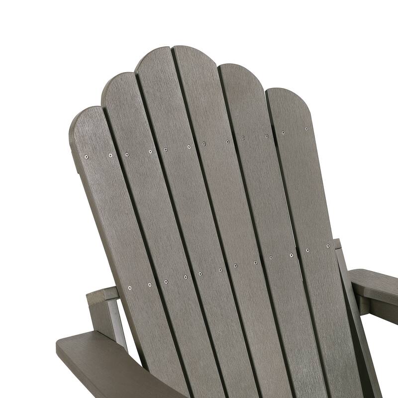 Haven Folding Poly Resin Plastic Adirondack Chair