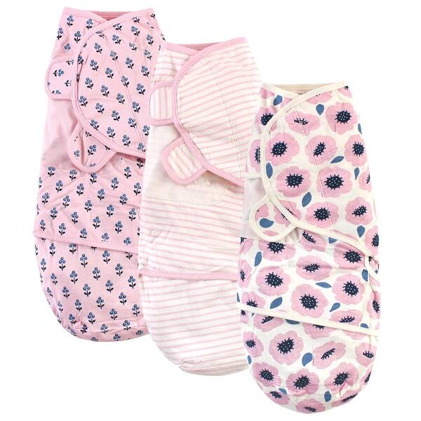slide 1 of 1, Touched by Nature Baby Girl Organic Cotton Swaddle Wraps, Blossoms, 0-3 Months - Blossoms - 0-3 Months 0-3 Months - Blossoms