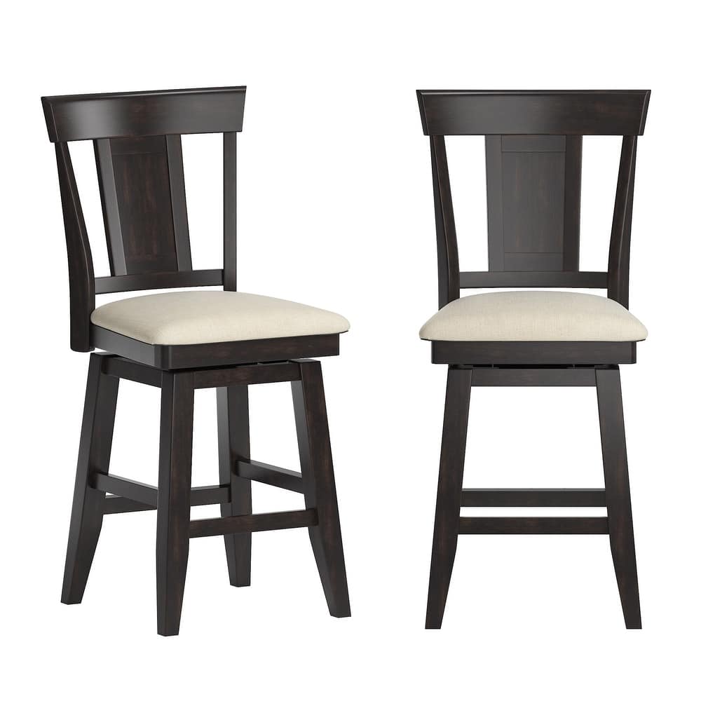 Ronda Panel Back Wood Swivel Chair