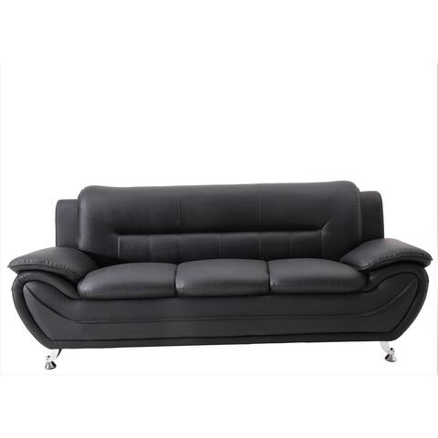 Sanuel 79.2" Faux Leather Pillow Top Arm Sofa