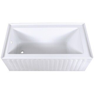 Kingston Brass Vtde603121l Aqua Eden 60 Three Wall Alcove Acrylic White White