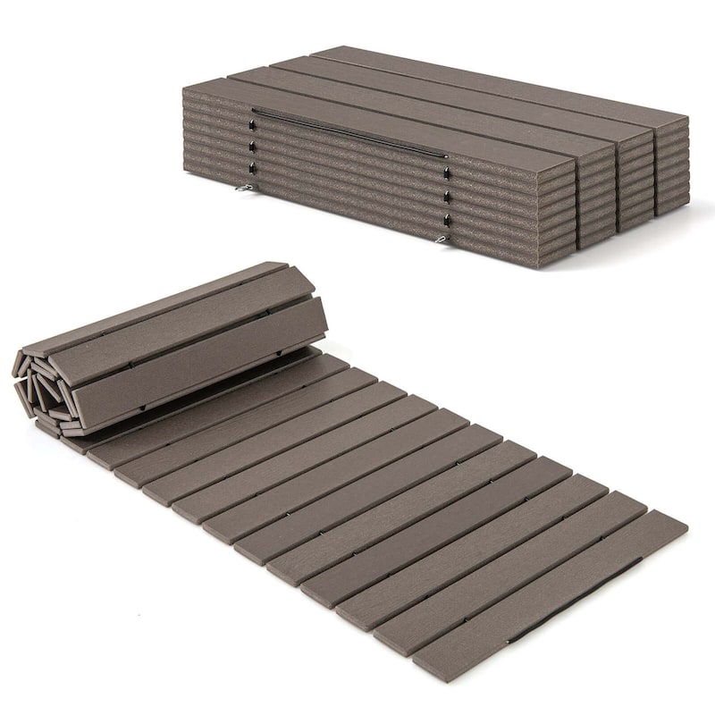 Costway 8 FT Outdoor Pathway with HDPE Frame Non-slip Surface Metal - See Details