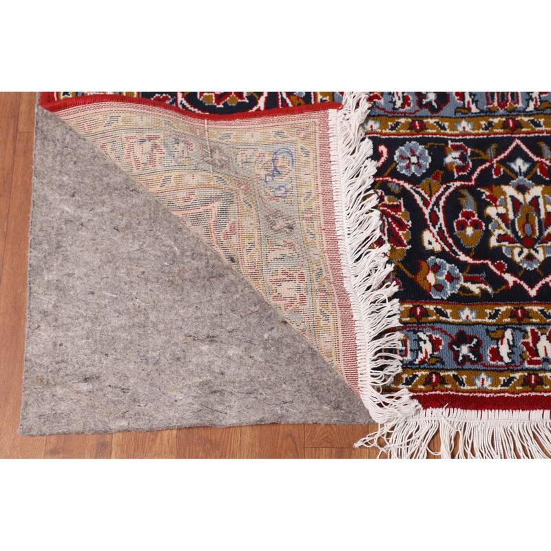 Floral Red Kashan Turkish Area Rug Machine Made Carpet - 9'6" x 12'6"