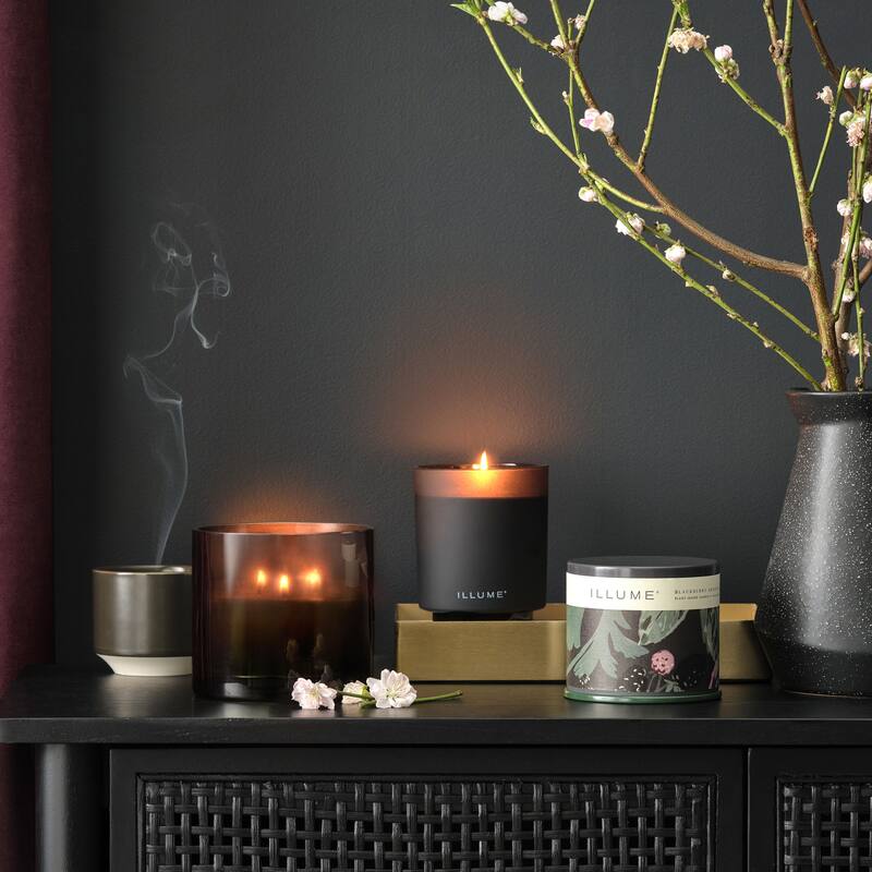 ILLUME Beautifully Done Baltic Glass Candle, Blackberry Absinthe