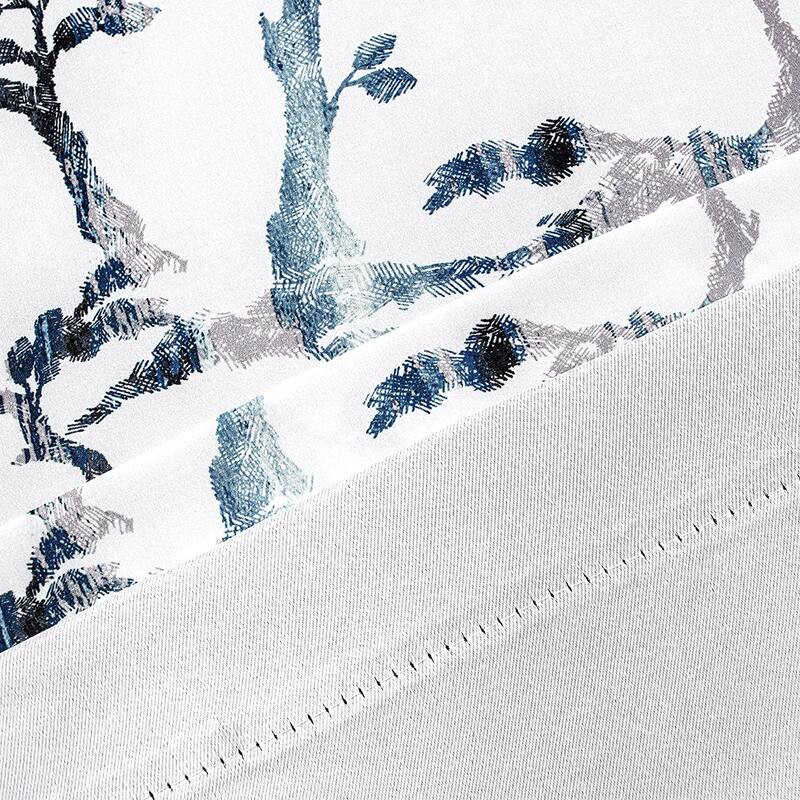 DriftAway Carol Tree Branches Leaf Botanical Print Blackout Thermal Insulated Window Curtain Valance Rod Pocket - 52 x 18