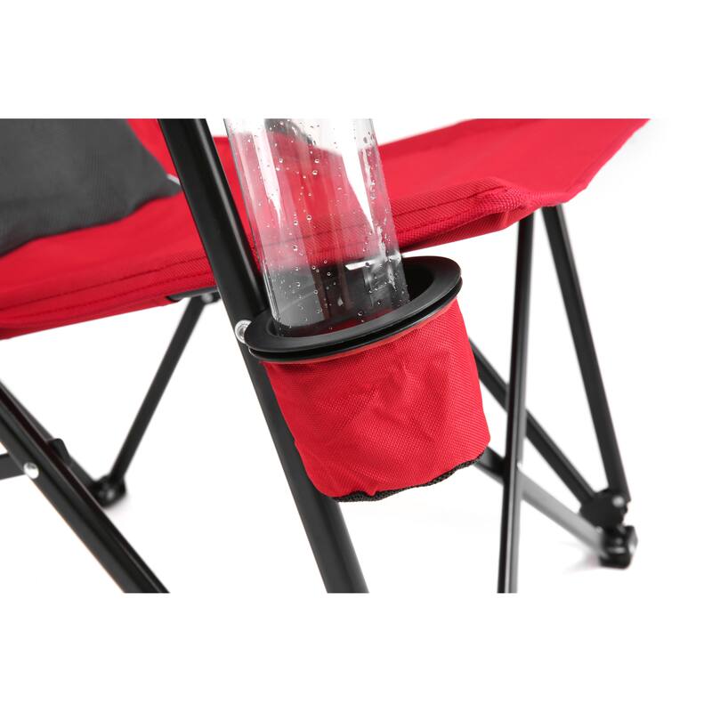 High Back Heavy Duty Lawn Chair Support 250LBS, Portable Collapsible Chair with Cup Holder