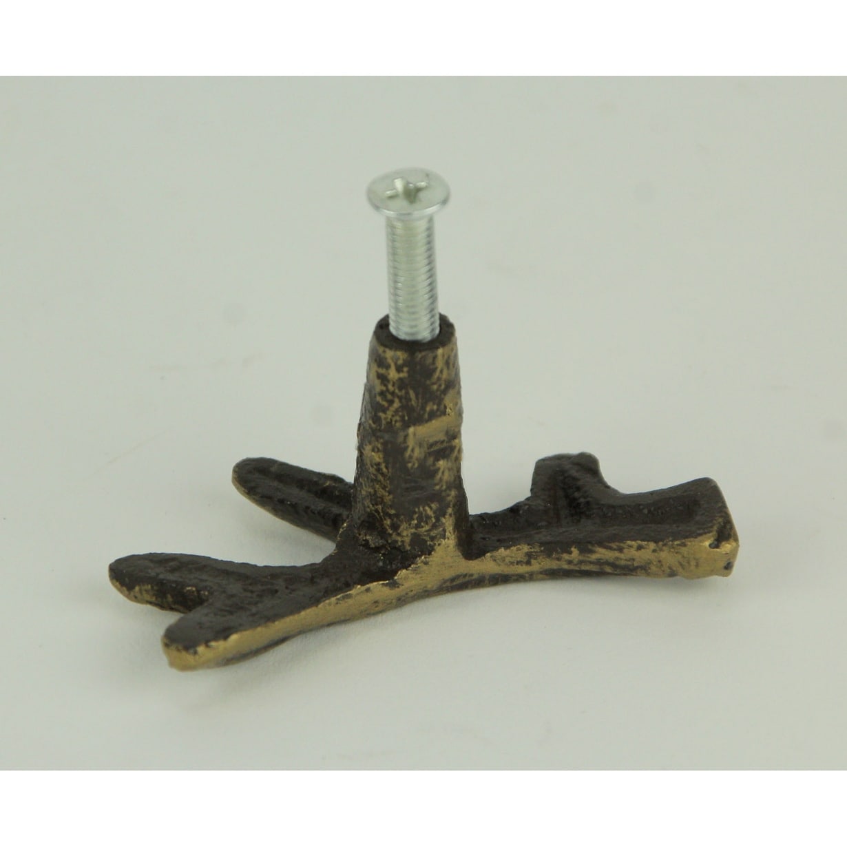 Shop Bronze Finish Cast Iron Small Deer Antler Cabinet Handle