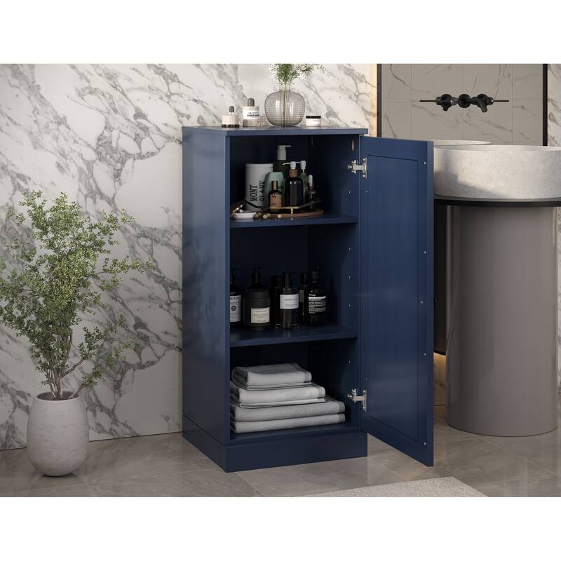 Palace Imports Solid Wood Bathroom Storage Cabinet, Raised Panel Door, Adjustable Shelves