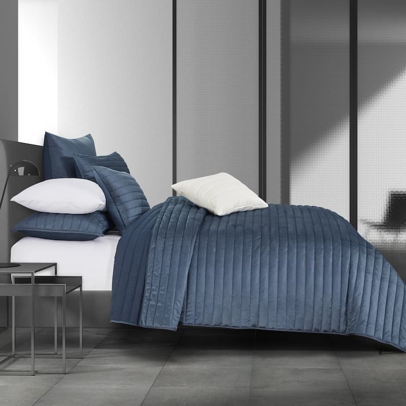 Valencia Quilt Set - King - Cal King - Navy