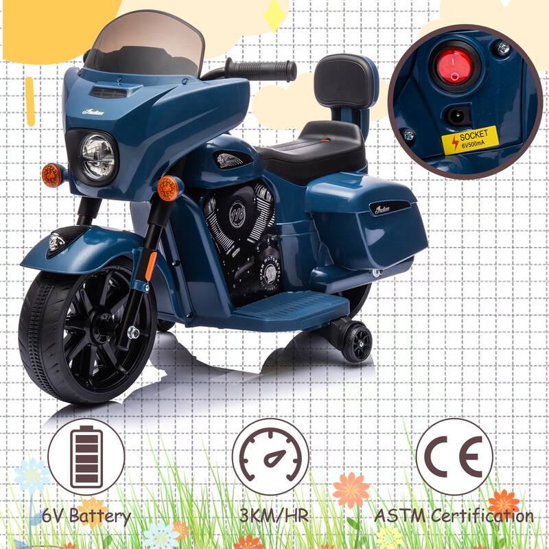Ride on Motorcycle for Kids, 6V Electric Dirt Bike