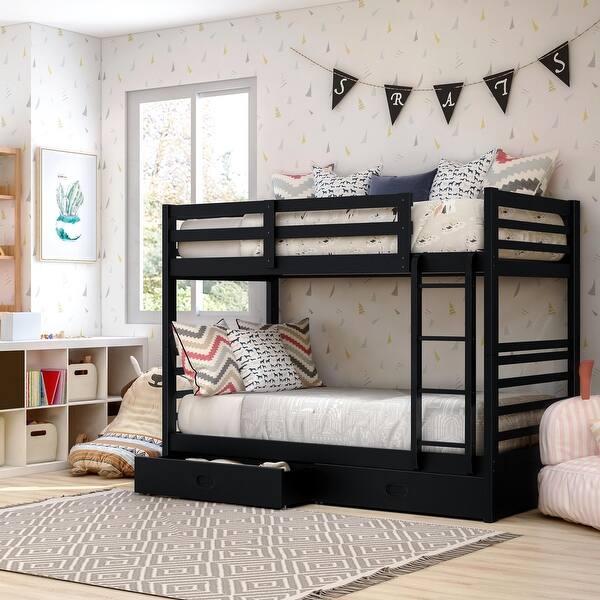 Shop Furniture Of America Naur Transitional Twin Twin 2 Piece Bunk Bed Set Overstock 20866183