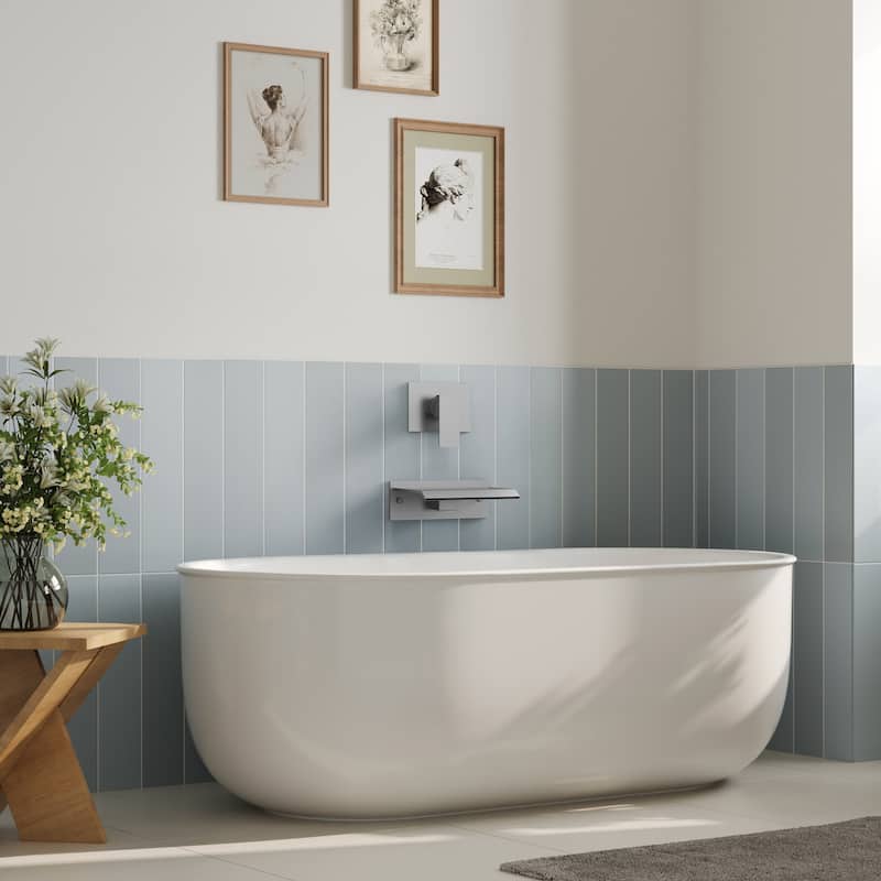 GRANDJOY Wall-Mount Waterfall Bathtub Faucets Single Handle Shower Faucets