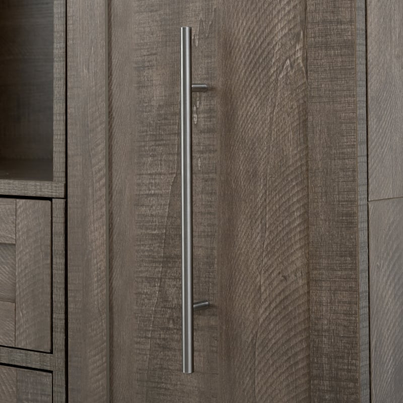 52.8" Farmhouse Buffet Cabinet with Hutch, Kitchen Pantry Storage Cupboard with Pull-Out Side Cabinet, Door Shelves and Drawer