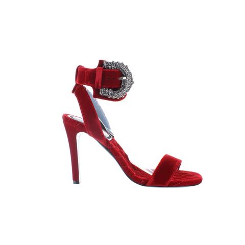 Etro Womens Scarpa Donna Red Ankle Strap Heels Size 7