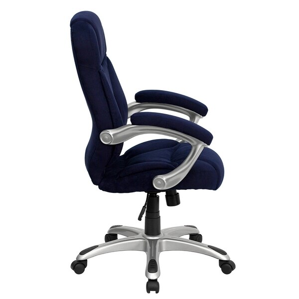 blue microfiber chair