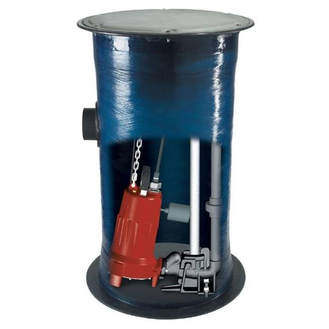 Liberty Pumps 2448LSG202 2 HP Compression Grinder Package Basin - Natural