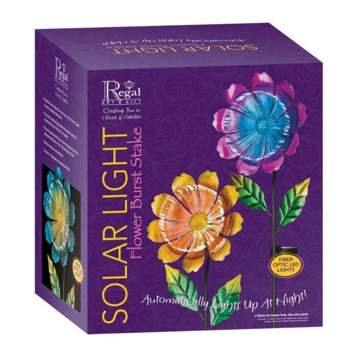 Flower Burst Solar Stake - Pink
