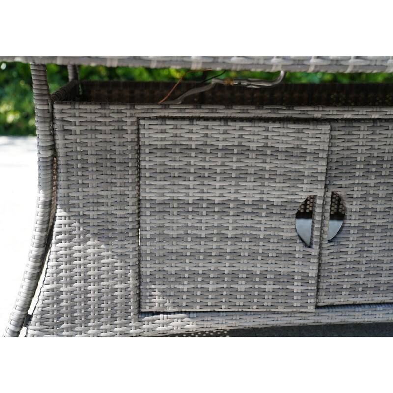 Outdoor Wicker Gas Fire Pit Table by Moda Furnishings