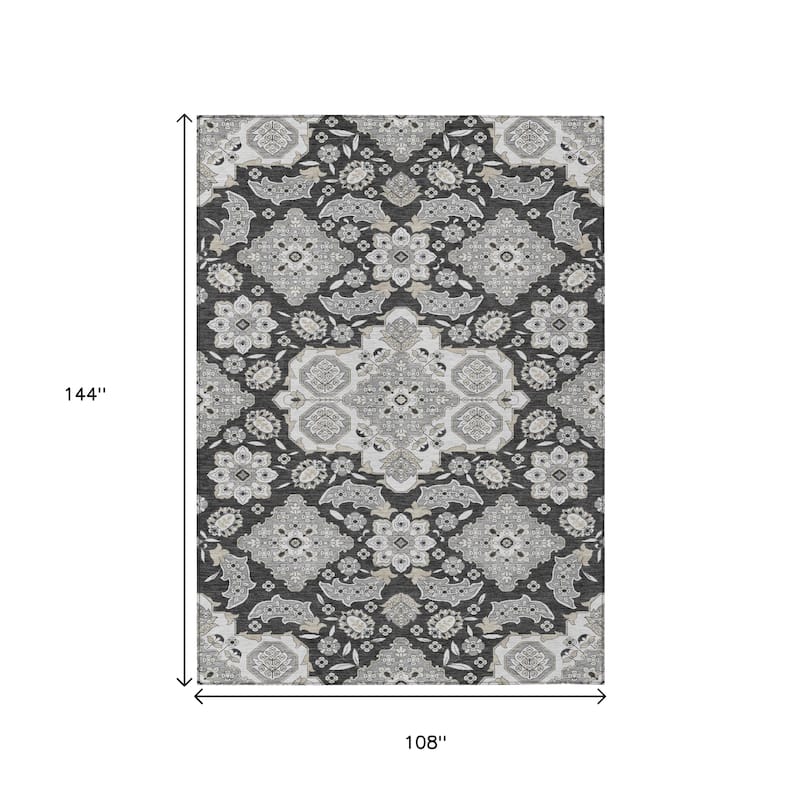 HomeRoots Medallion Traditional Rectangle Outdoor Rug