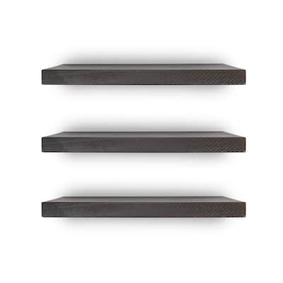 Carter Rustic Floating Wall Shelf, Set of 3