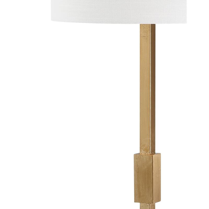 Windsor 61.5" Resin/Metal LED Floor Lamp, Gold Leaf by JONATHAN Y - Gold Leaf - 61.5" H x 15" W x 15" D