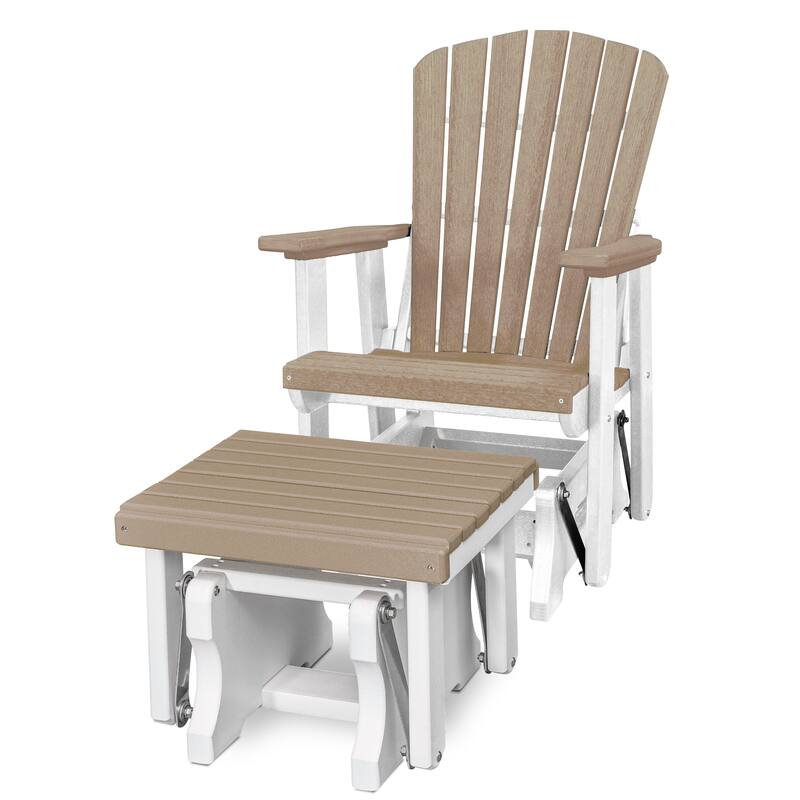 American Furniture Classics Fan Back Glider and Ottoman Glider, Made in the USA