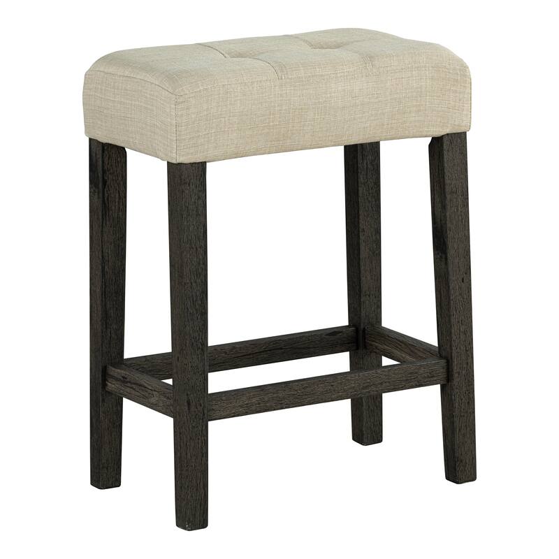 Furniture of America Setas 4-Piece Brown Wood Counter Height Dining Table Set with USB Ports and Tufted Seat