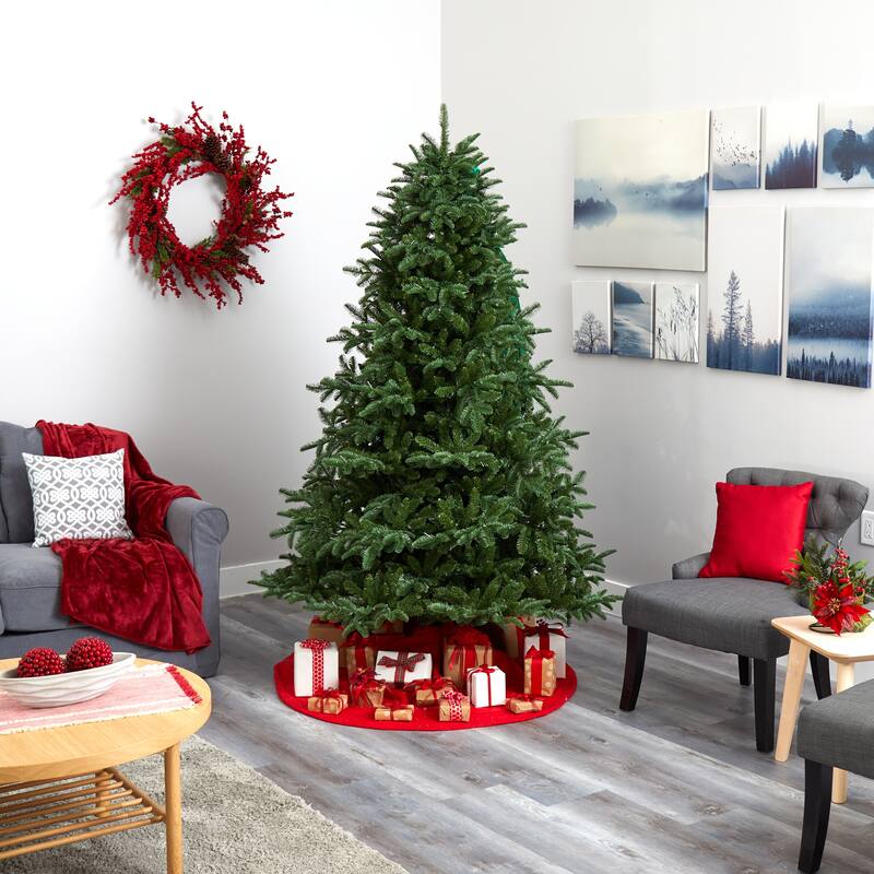 7’ Pre-Lit South Carolina Spruce Artificial Christmas Tree, Clear LED Lights - 7 Foot