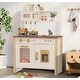 preview thumbnail 1 of 5, White Kids Play Kitchen, Wooden Kitchen Playset for Kids Ages 3+, Toys Kitchen Small Pretend Play Kitchen for Toddlers