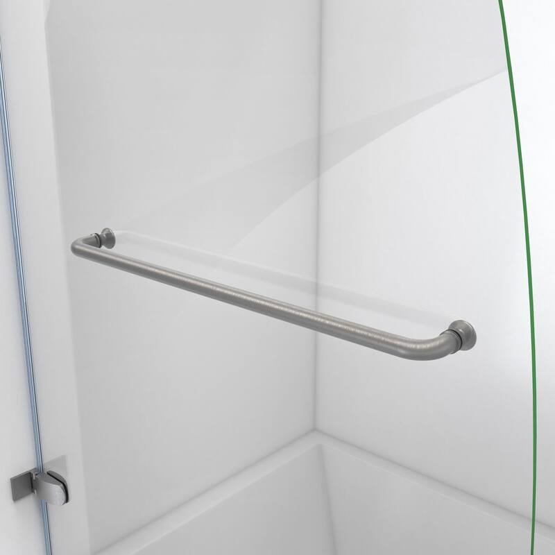 DreamLine Aqua Uno 56-60 in. W x 30 in. D x 58 in. H Frameless Hinged Tub Door with Return Panel
