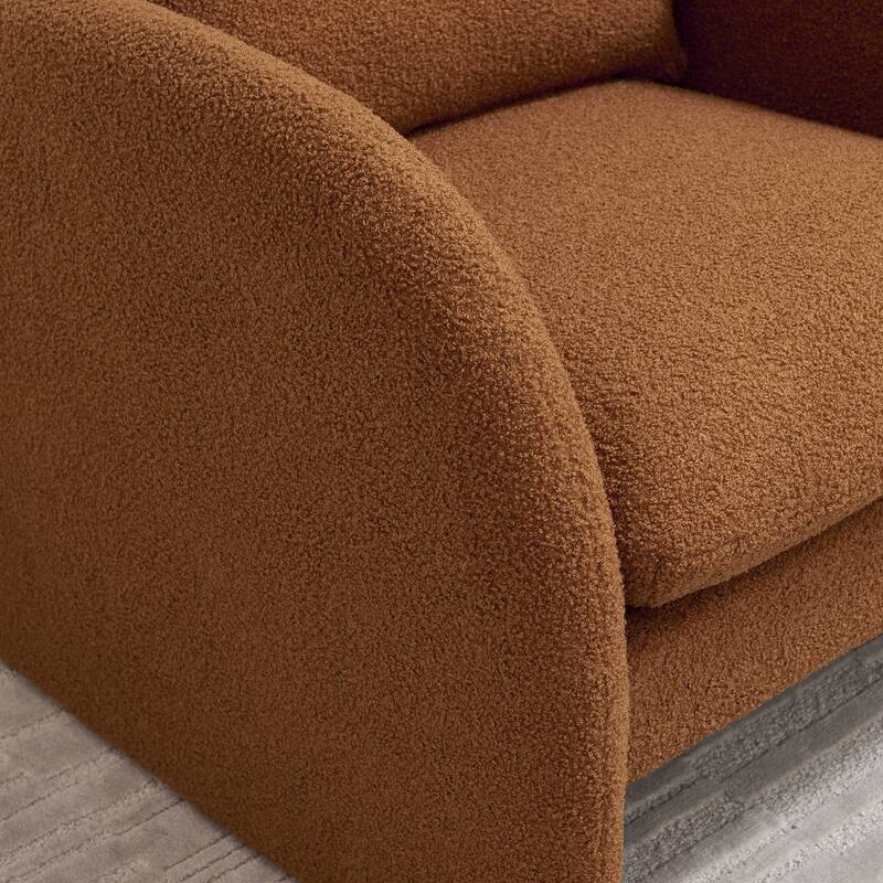 Modern Sherpa Accent Chair, Set of 1
