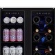 preview thumbnail 9 of 7, Newair 24” Built-in Dual Zone 18 Bottle and 58 Can Wine and Beverage Refrigerator and Cooler in Black Stainless Steel